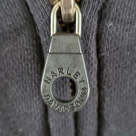 Harley Davidson Hoodie Sweatshirt Men's S Black Embroidered Logo Pockets Fleece - Picture 9 of 11